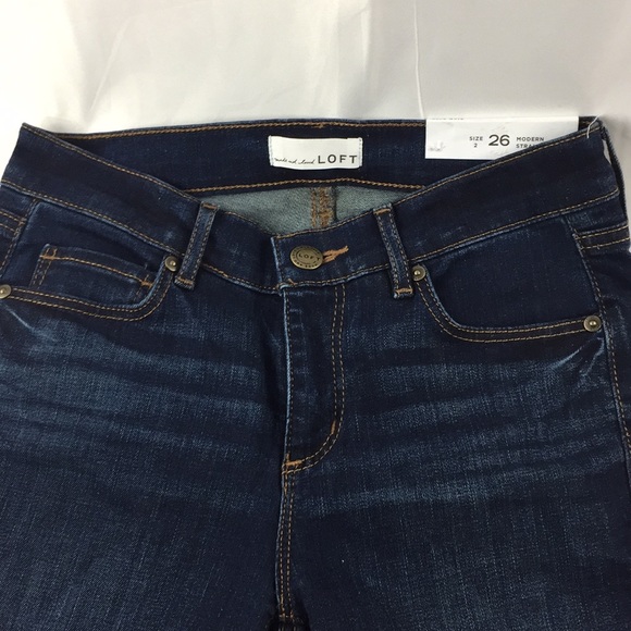 NWT LOFT cuffed indigo jeans - Picture 4 of 5